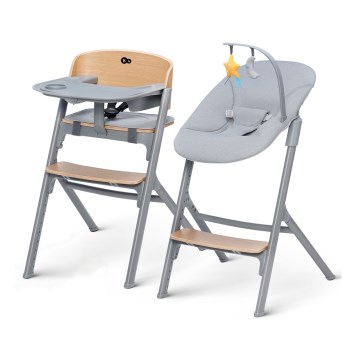 KINDERKRAFT SELECT - Laste söögitool 3-ühes LIVY Premium tamm + lamamistool CALMEE