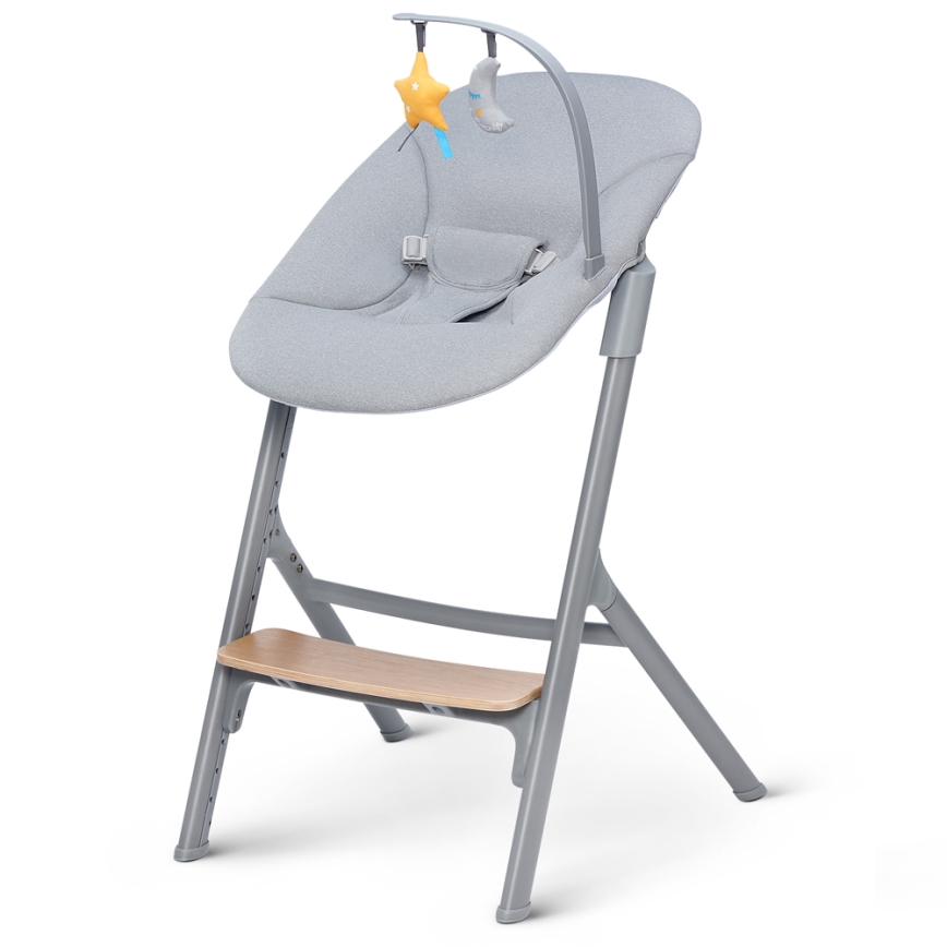 KINDERKRAFT SELECT - Laste söögitool 3-ühes LIVY Premium tamm + lamamistool CALMEE