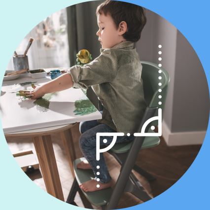 KINDERKRAFT SELECT - Laste söögitool 3-ühes LIVY Premium Aster roosa + lamamistool CALMEE