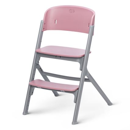 KINDERKRAFT SELECT - Laste söögitool 3-ühes LIVY Premium Aster roosa + lamamistool CALMEE