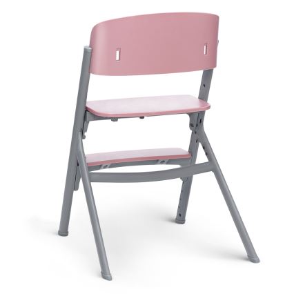KINDERKRAFT SELECT - Laste söögitool 3-ühes LIVY Premium Aster roosa + lamamistool CALMEE