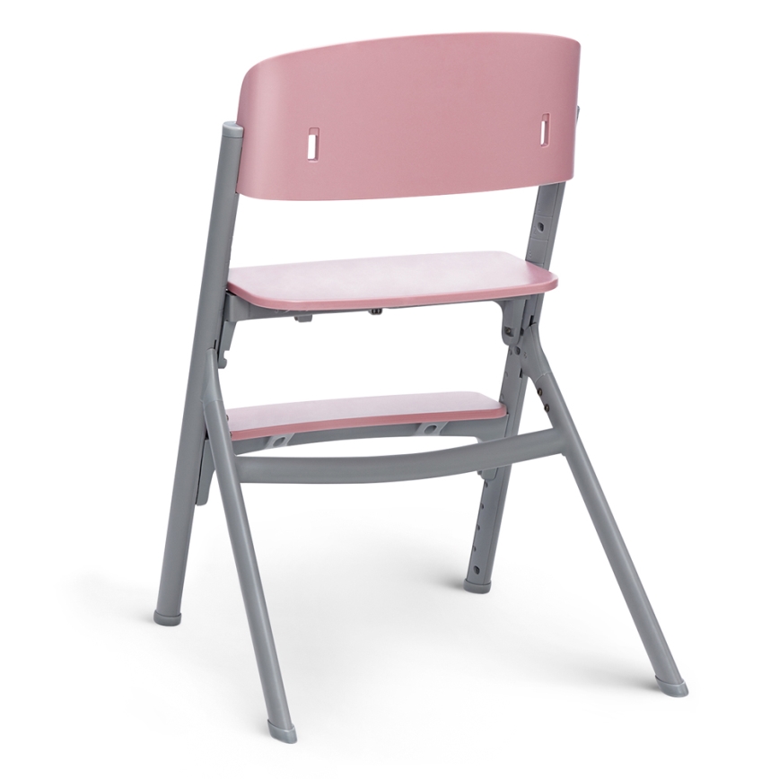 KINDERKRAFT SELECT - Laste söögitool 3-ühes LIVY Premium Aster roosa + lamamistool CALMEE