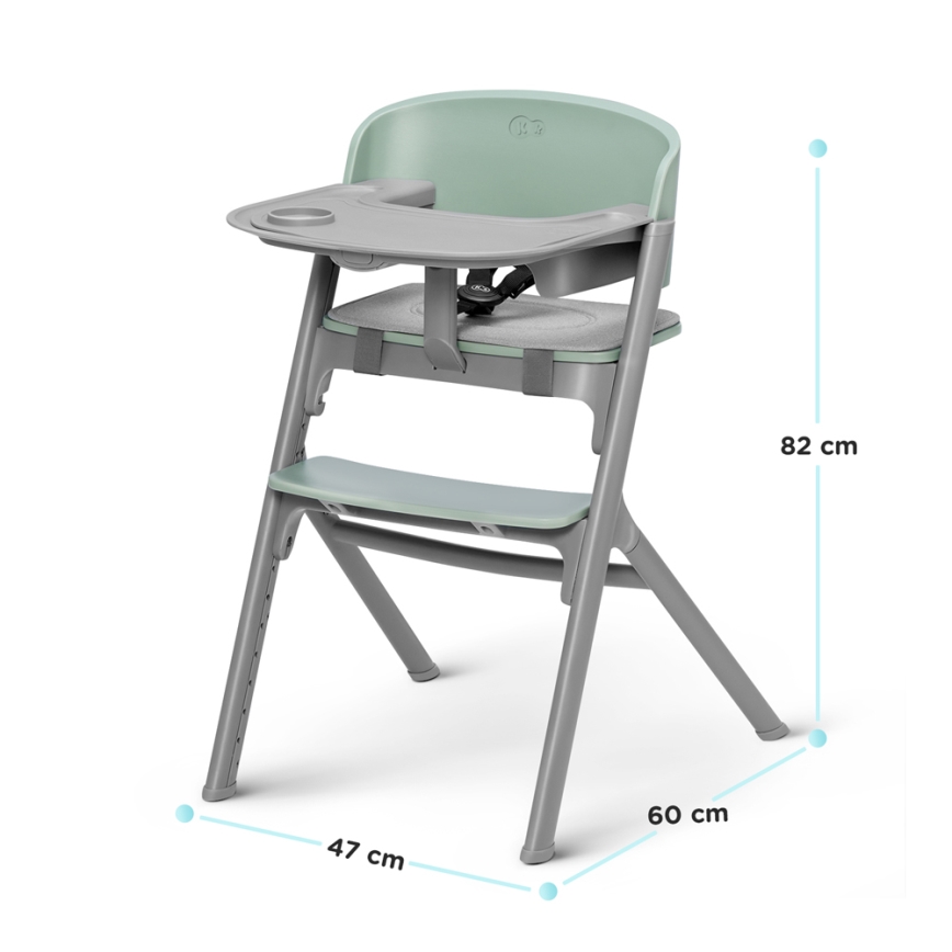 KINDERKRAFT SELECT - Laste söögitool 3-ühes LIVY Premium Aster roosa + lamamistool CALMEE