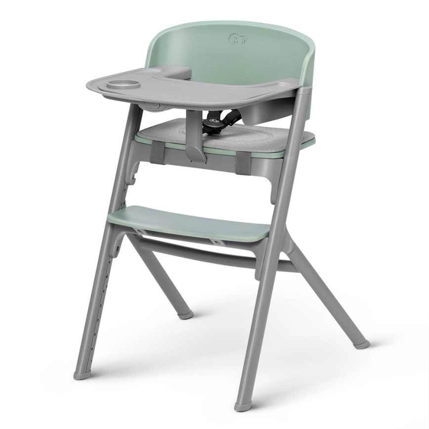 KINDERKRAFT SELECT - 3-ühes laste söögitool LIVY Premium Olive green + lamamistool CALMEE