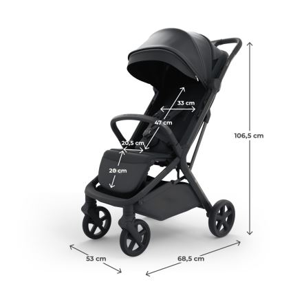 KINDERKRAFT SELECT - NUBI 3 spordikäru Midnight Black