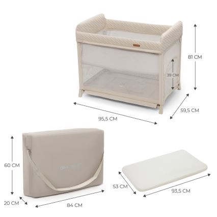 KINDERKRAFT SELECT - Reisivoodi MOON DREAM beež