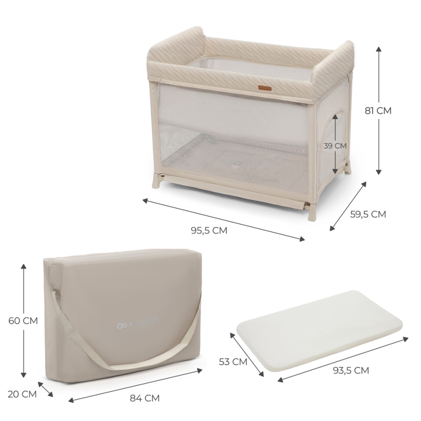 KINDERKRAFT SELECT - Reisivoodi MOON DREAM beež