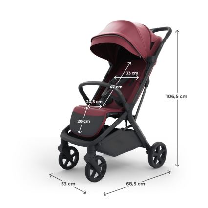 KINDERKRAFT SELECT - Spordikäru NUBI 3 Dark Ruby