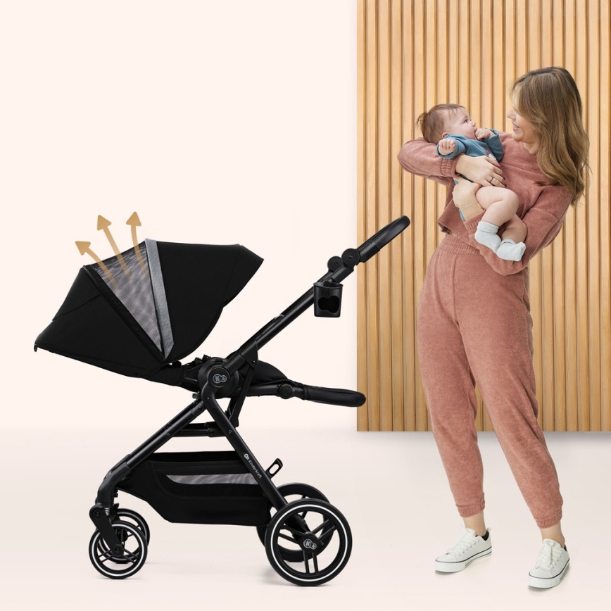 KINDERKRAFT SELECT - Sportlik jalutuskäru YOXI Pure black