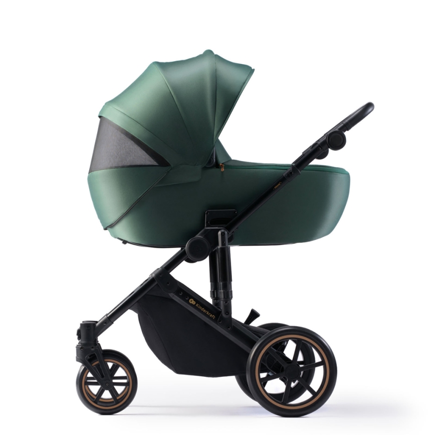 KINDERKRAFT SELECT - Universaalne vanker 3-ühes PRIME 2 Premium Dark roheline + turvatool