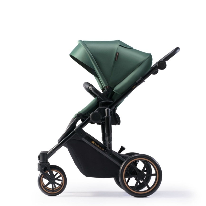 KINDERKRAFT SELECT - Universaalne vanker 3-ühes PRIME 2 Premium Dark roheline + turvatool