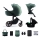 KINDERKRAFT SELECT - Universaalne vanker 3-ühes PRIME 2 Premium Dark roheline + turvatool