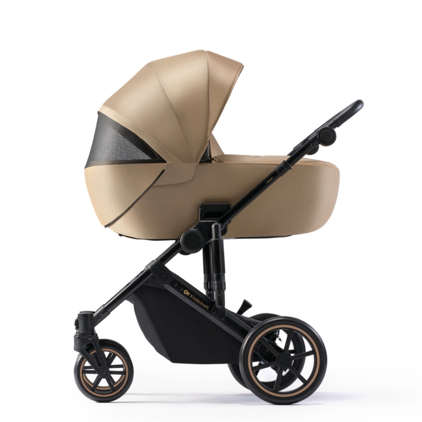 KINDERKRAFT SELECT - Universaalne vanker 3-ühes PRIME 2 Premium Sandrose beež + turvatool