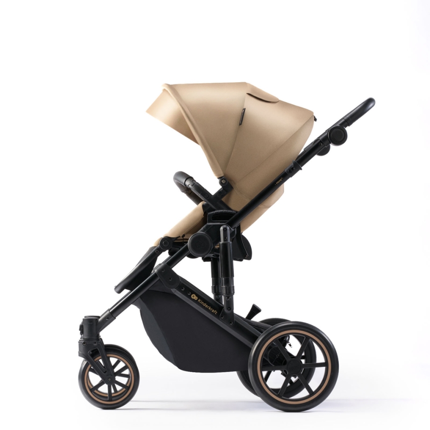 KINDERKRAFT SELECT - Universaalne vanker 3-ühes PRIME 2 Premium Sandrose beež + turvatool