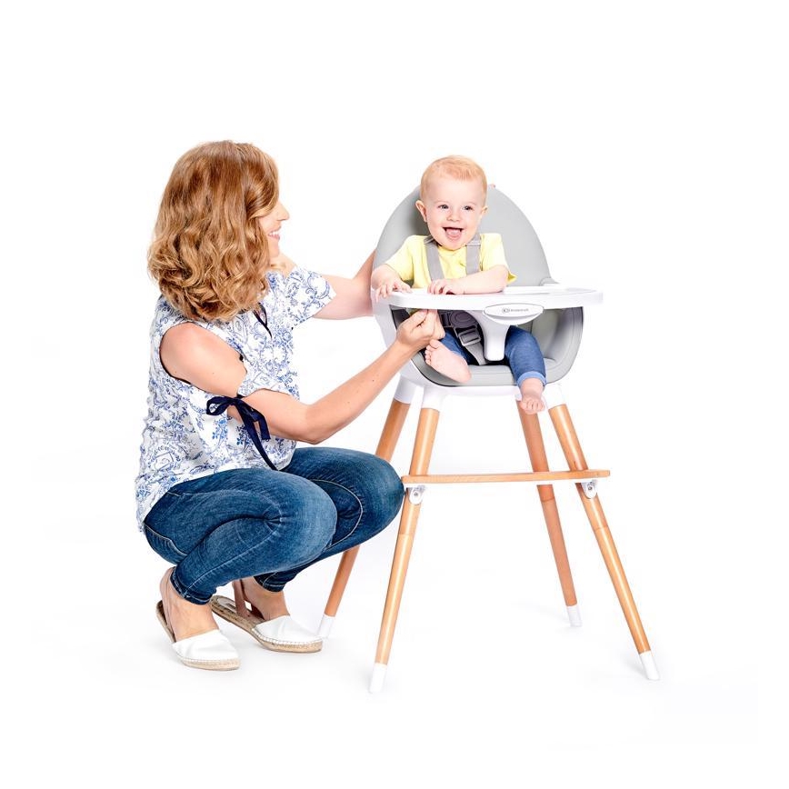 KINDERKRAFT - Söögitool FINI hall/valge