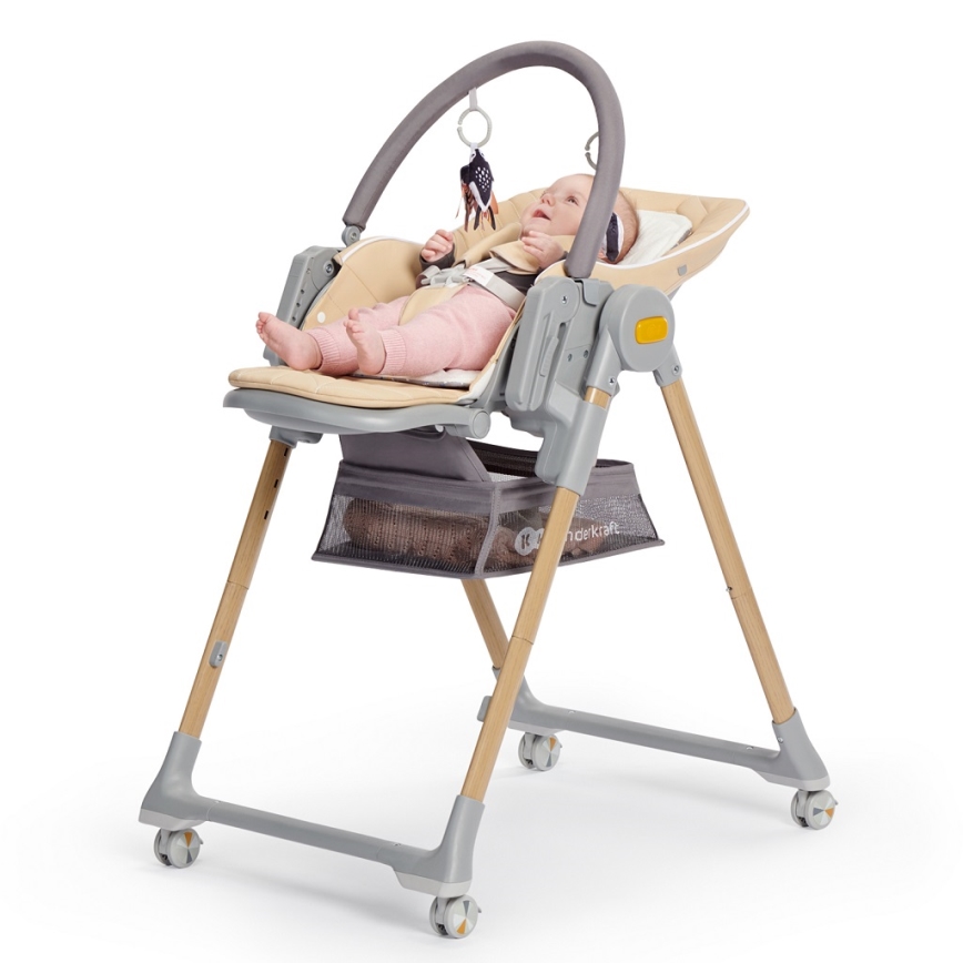 KINDERKRAFT - Söögitool lastele kaks-ühes LASTREE hall