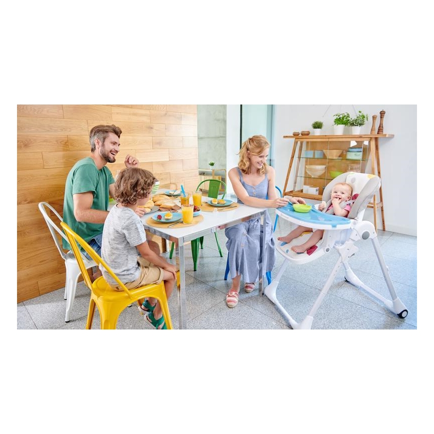 KINDERKRAFT - Söögitool lastele YUMMY beež/valge