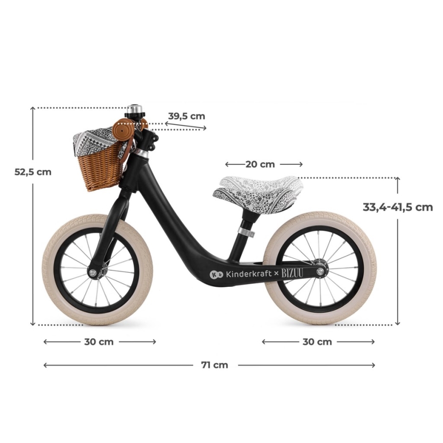 KINDERKRAFT - tasakaaluratas RAPID 2 Lunar Black Bizuu