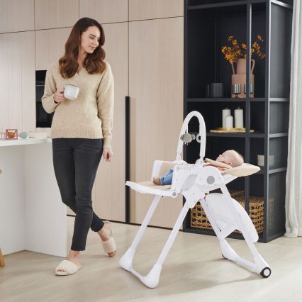 KINDERKRAFT - TUMMIE 2-ühes laste söögitool beež