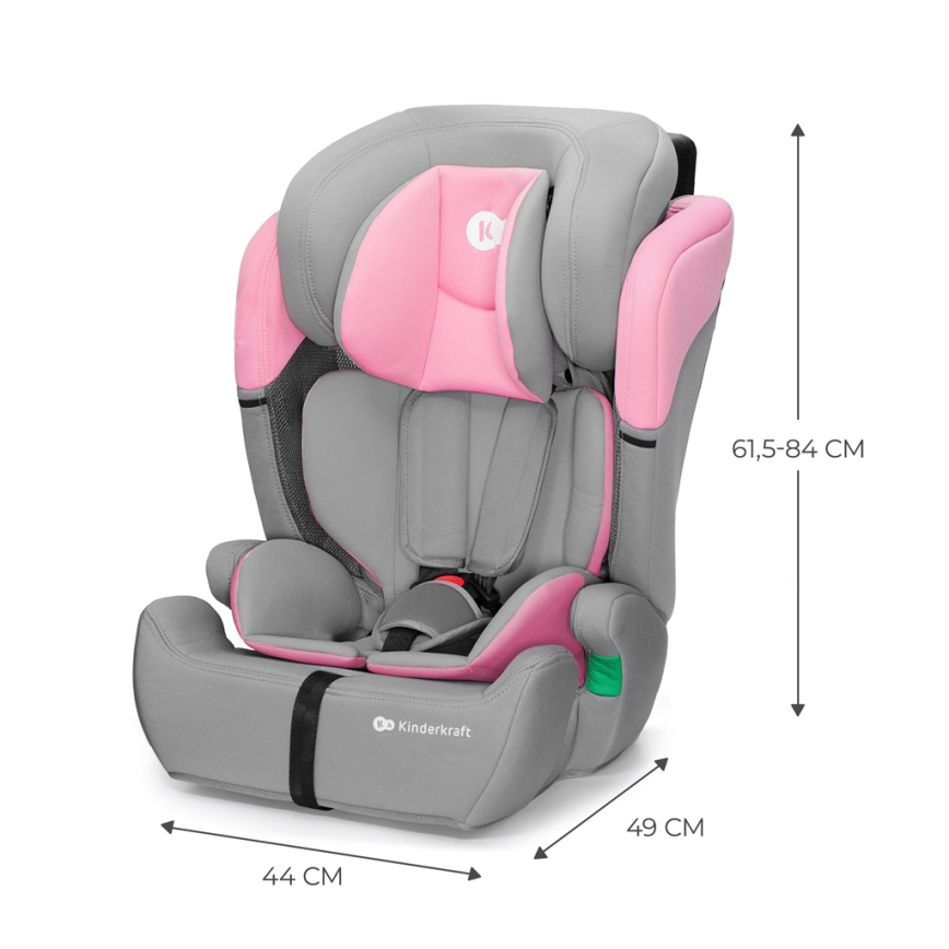 KINDERKRAFT - Turvatool COMFORT UP i-Suurus (76-150 cm) hall/roosa