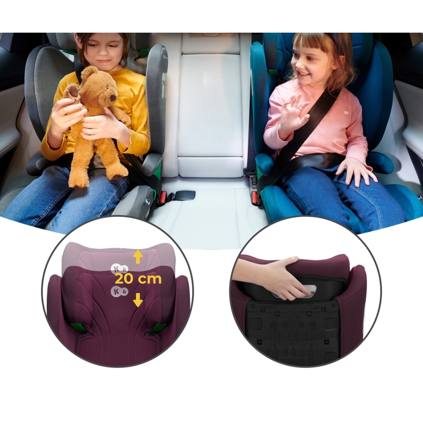 KINDERKRAFT - Turvatool JUNIOR FIX 2 (100-150 cm) Cherry pearl