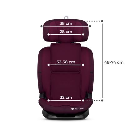 KINDERKRAFT - Turvatool ONETO 3 i-Suurus (76-150 cm) + Isofix Cherry pearl