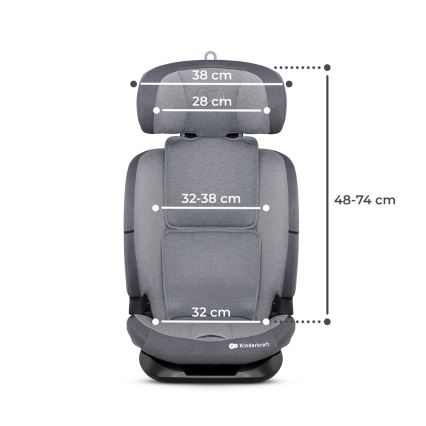 KINDERKRAFT - Turvatool ONETO 3 i-Suurus (76-150 cm) + Isofix Cool hall