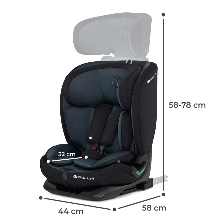 KINDERKRAFT - Turvatool ONETO 3 i-Suurus (76-150 cm) + Isofix Graphite must