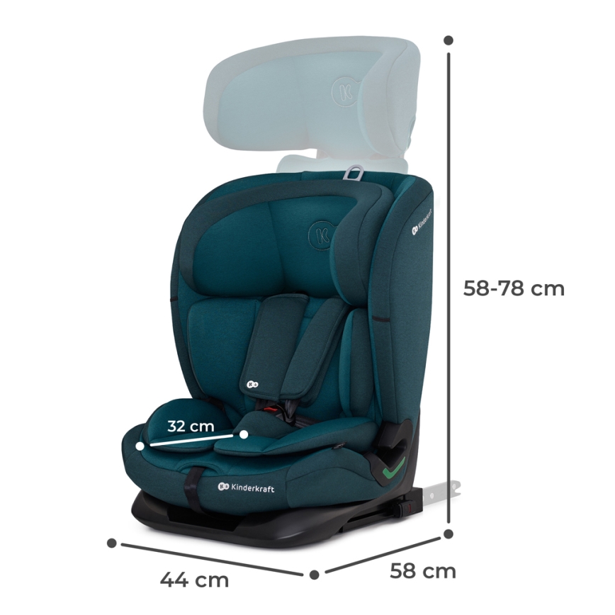 KINDERKRAFT - Turvatool ONETO 3 i-Suurus (76-150 cm) + Isofix Harbor sinine