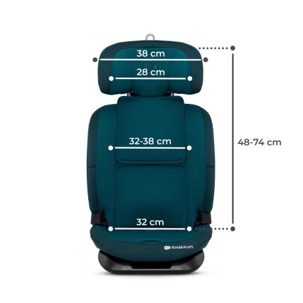 KINDERKRAFT - Turvatool ONETO 3 i-Suurus (76-150 cm) + Isofix Harbor sinine