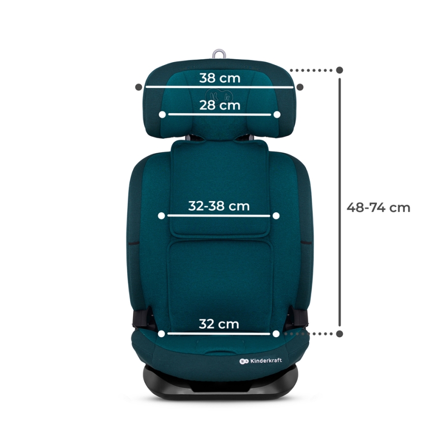 KINDERKRAFT - Turvatool ONETO 3 i-Suurus (76-150 cm) + Isofix Harbor sinine