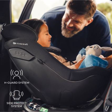 KINDERKRAFT - Turvatool pööratava alusega I-GUARD PRO i-Size 61-105 cm must