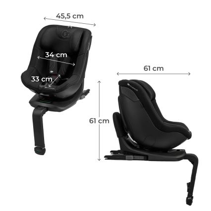 KINDERKRAFT - Turvatool pööratava alusega I-GUARD PRO i-Size 61-105 cm must