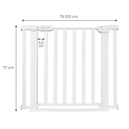 KINDERKRAFT - Turvavärav LOCK&GO 75-103 cm valge