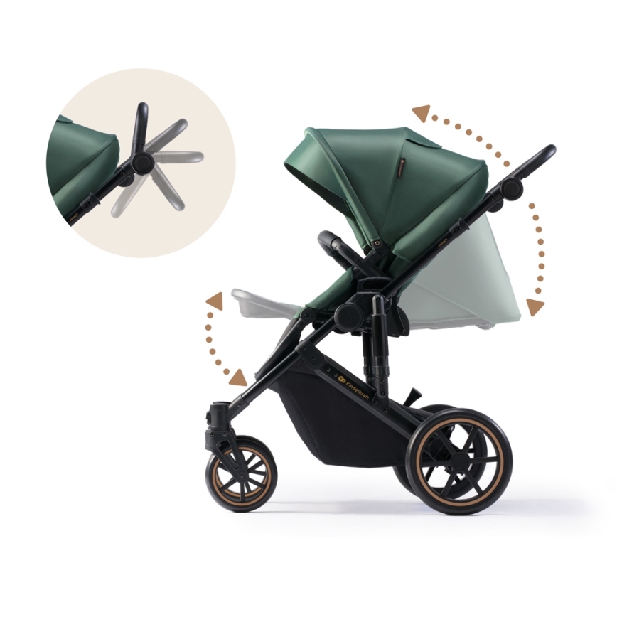 KINDERKRAFT - Universaalne vanker 2in1 PRIME 2 roheline