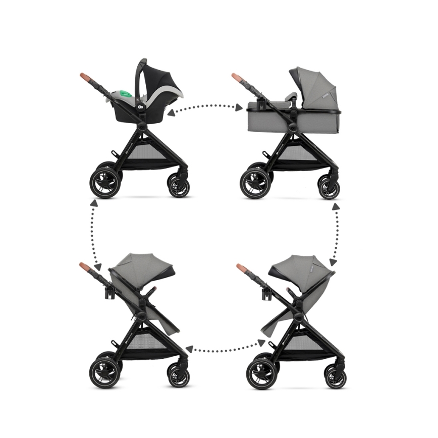 KINDERKRAFT - Universaalne vanker 3-ühes ESME Moonlight hall + turvatool MINK PRO