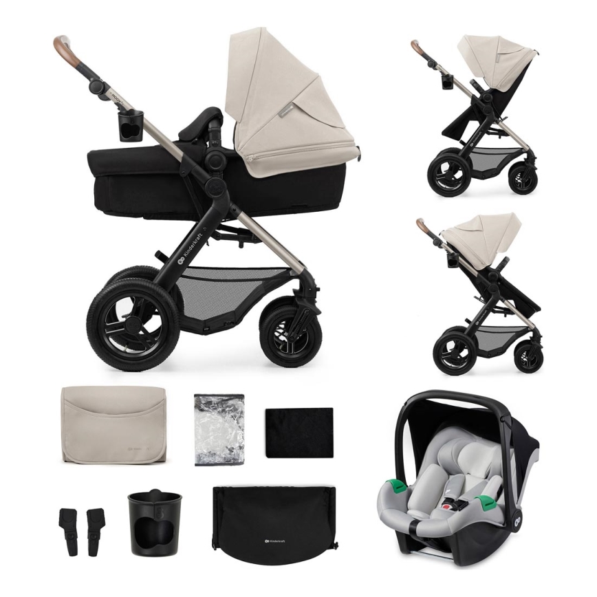 KINDERKRAFT - Universaalne vanker 3-ühes MOOV 2 AIR Moonlight hall + turvatool MINK PRO