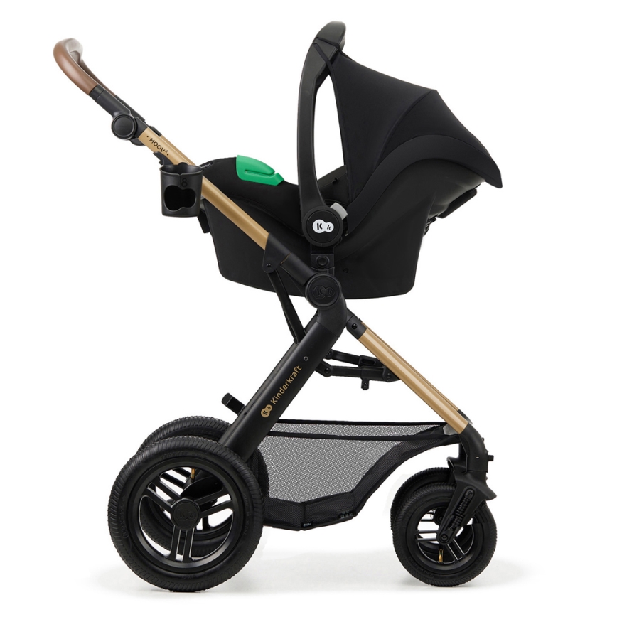 KINDERKRAFT - Universaalne vanker 3-ühes MOOV 2 AIR Pure must + turvatool MINK PRO