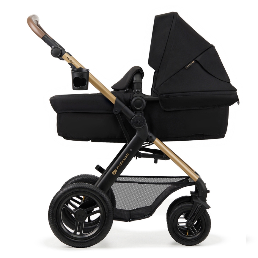 KINDERKRAFT - Universaalne vanker 3-ühes MOOV 2 AIR Pure must + turvatool MINK PRO