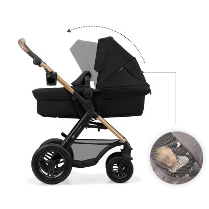 KINDERKRAFT - Universaalne vanker 3-ühes MOOV 2 AIR Pure must + turvatool MINK PRO