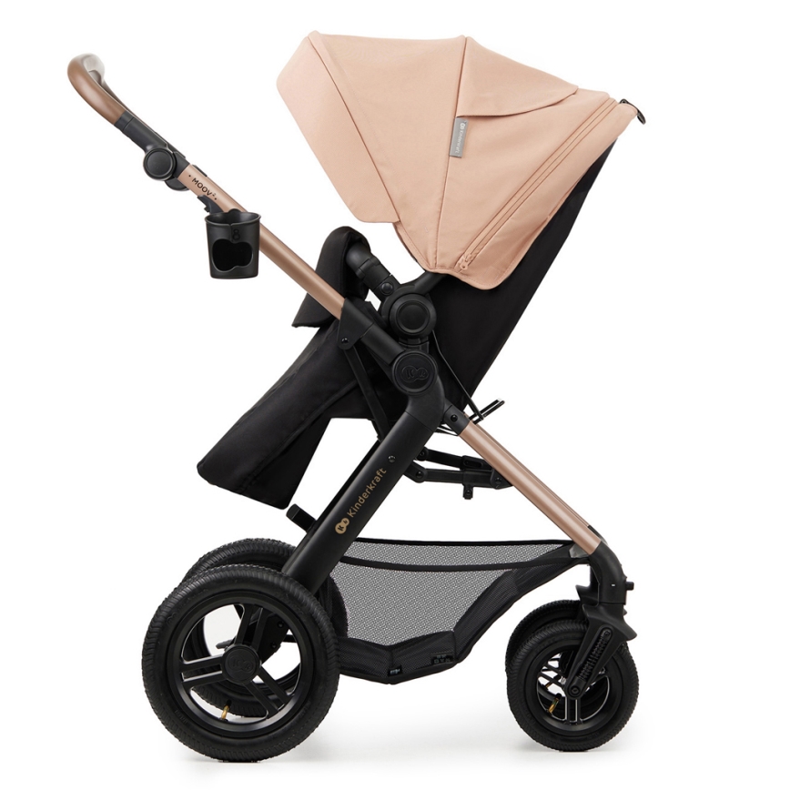 KINDERKRAFT - Universaalne vanker 3-ühes MOOV 2 AIR Sand beež + turvatool MINK PRO