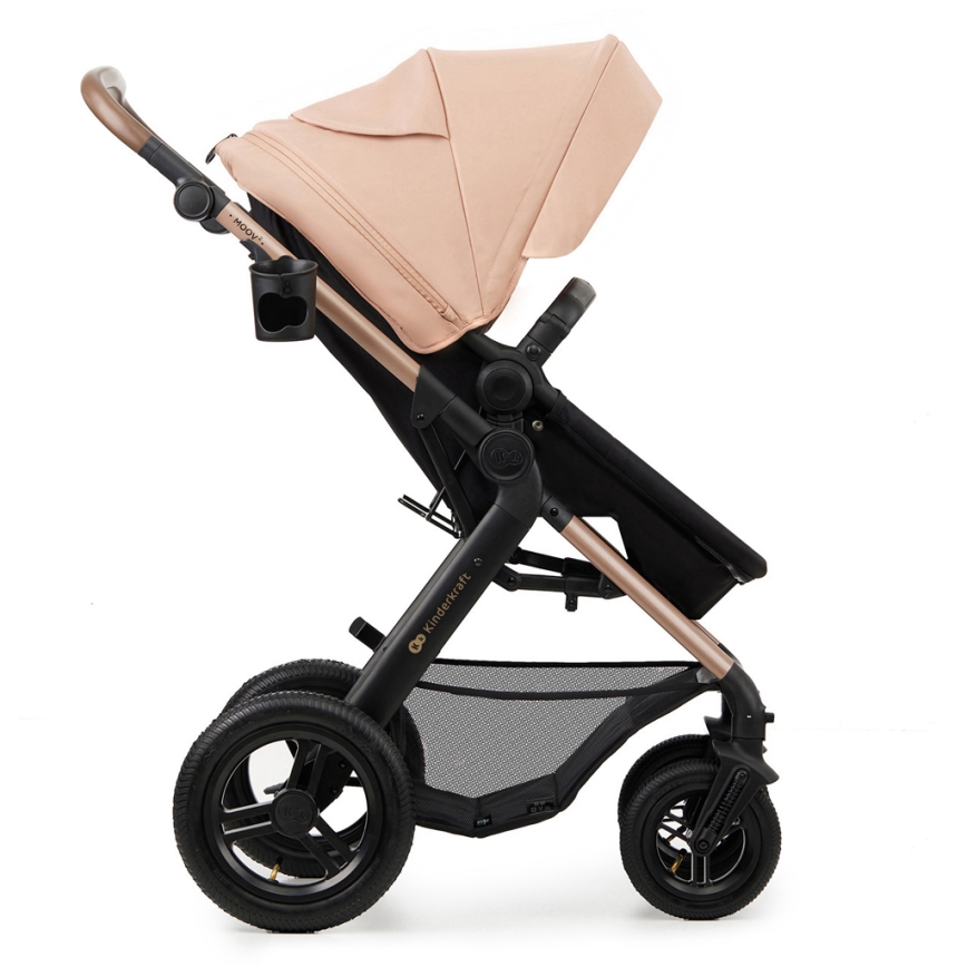 KINDERKRAFT - Universaalne vanker 3-ühes MOOV 2 AIR Sand beež + turvatool MINK PRO