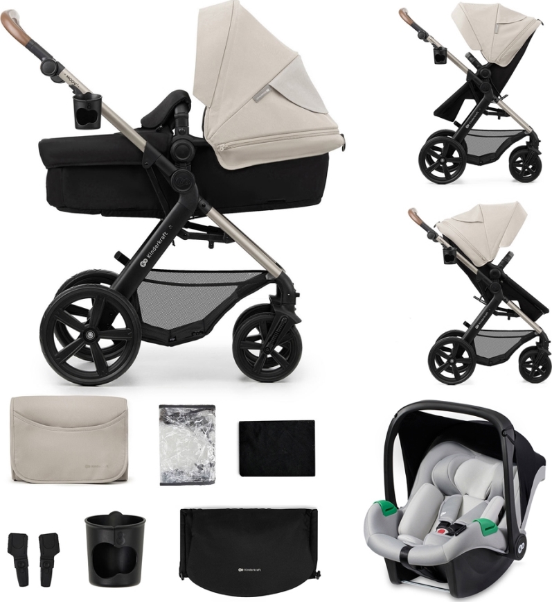 KINDERKRAFT - Universaalne vanker 3-ühes MOOV 2 Moonlight hall + turvatool MINK PRO
