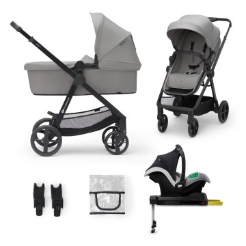 KINDERKRAFT - Universaalne vanker 4v1 NEWLY Klassikaline hall + turvatool MINK PRO koos alusega ISOFIX