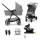 KINDERKRAFT - Universaalne vanker 4v1 NEWLY Klassikaline hall + turvatool MINK PRO koos alusega ISOFIX