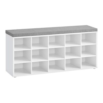 Kingakapp VOREN 105x48x30 cm valge/hall