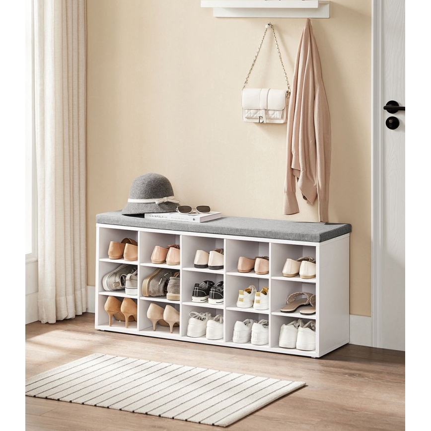 Kingakapp VOREN 105x48x30 cm valge/hall