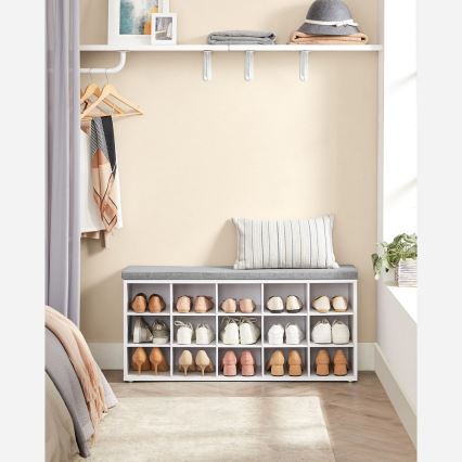 Kingakapp VOREN 105x48x30 cm valge/hall