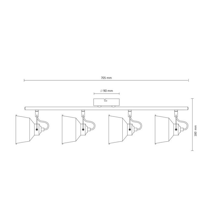 kinnitatav LED laevalgusti 4xE14/8W/230V