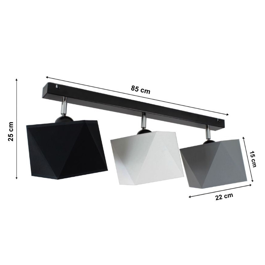 Kinnitatav lühter DIAMENT 3xE27/60W/230V